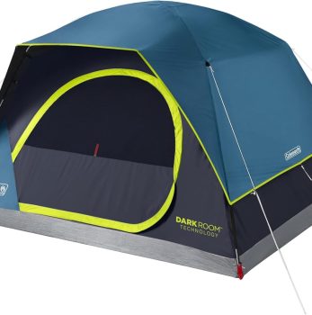 Coleman 4/6/8/10 Person Skydome Dark Room Tent with Rainfly, 5 Minute Setup, Blocks 90% of Sunlight, 20% More Headroom Than Traditional Tents